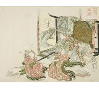 ARToPHIIU Abstract Art Picture Art Print Poster Painting for Wall the Four Sleepers in Spring Dawn by Katsushika Hokusai Painting on Canvas for Home Decor 60x90cm