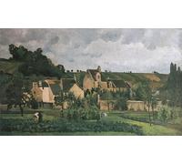 ARToPHIIU Abstract Art Picture Art Print Poster Painting for Wall the Hermitage in Pontoise by Camille Jacob Pissarro Painting on Canvas for Home Decor 60x90cm