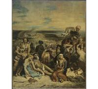 ARToPHIIU Abstract Art Picture Art Print Poster Painting for Wall the Massacre At Chios by Ferdinandeugene Delacroix Painting on Canvas for Home Decor 60x90cm