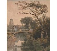 ARToPHIIU Abstract Art Picture Art Print Poster Painting for Wall the Old Bridge by Peter De Wint Painting on Canvas for Home Decor 60x90cm