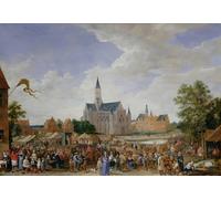 ARToPHIIU Abstract Art Picture Art Print Poster Painting for Wall the Potters' Fair At Ghent by David Teniers the Younger Painting on Canvas for Home Decor 60x90cm