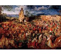 ARToPHIIU Abstract Art Picture Art Print Poster Painting for Wall the Procession to Calvary by Pieter the Elder Bruegel Painting on Canvas for Home Decor 60x90cm