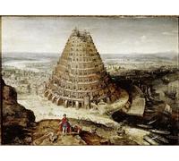 ARToPHIIU Abstract Art Picture Art Print Poster Painting for Wall the Tower of Babel by Lucas Van Valckenborch Painting on Canvas for Home Decor 60x90cm