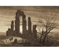 ARToPHIIU Art Print Poster Painting for Wall Winter Night Old Age and Death from Cycle of the Hours of Day and the Ages of Man Work by Caspar David Friedrich for Home Decor 60x90cm