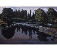 ARToPHIIU Famous Painting Picture Art Print Artwork Picture a River in Summer by Wassily Kandinsky Poster Painting Art for Home Decor 60x90cm