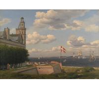 ARToPHIIU Famous Painting Picture Art Print Artwork Picture a View Towards the Swedish From the Ramparts of Kronborg Castle by C W Eckersberg Poster Painting Art for Home Decor 60x90cm