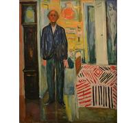 ARToPHIIU Famous Painting Picture Art Print Artwork Picture Between the Clock and the Bed by Edvard Munch Poster Painting Art for Home Decor 60x90cm