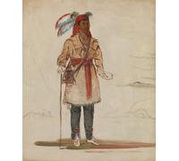 ARToPHIIU Famous Painting Picture Art Print Artwork Picture Both Sides of the River Chief of the Tribe by George Catlin Poster Painting Art for Home Decor 60x90cm