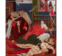 ARToPHIIU Famous Painting Picture Art Print Artwork Picture Death of Sir Tristram by Madox Brown Poster Painting Art for Home Decor 60x90cm