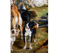 ARToPHIIU Famous Painting Picture Art Print Artwork Picture Dogs Detail From Diana and Nymphs on Point of Leaving by Jan the Elder Brueghel Poster Painting Art for Home Decor 60x90cm