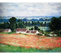 ARToPHIIU Famous Painting Picture Art Print Artwork Picture Field of Poppies Giverny by Claude Monet Poster Painting Art for Home Decor 60x90cm