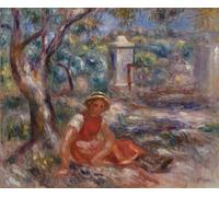 ARToPHIIU Famous Painting Picture Art Print Artwork Picture Girl At the Foot of a Tree by Pierre Auguste Renoir Poster Painting Art for Home Decor 60x90cm