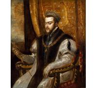 ARToPHIIU Famous Painting Picture Art Print Artwork Picture King Philip Ii of Spain by Tiziano Vecelli Poster Painting Art for Home Decor 60x90cm