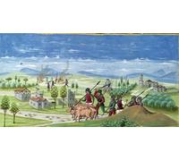 ARToPHIIU Famous Painting Picture Art Print Artwork Picture Looting During the War. Detail of Sun Influencethe War by Cristoforo De Predis Poster Painting Art for Home Decor 60x90cm