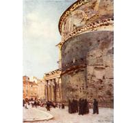 ARToPHIIU Famous Painting Picture Art Print Artwork Picture Pantheon a Flank View by Alberto Pisa Poster Painting Art for Home Decor 60x90cm