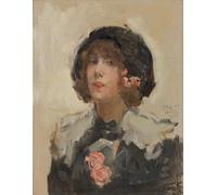 ARToPHIIU Famous Painting Picture Art Print Artwork Picture Portrait of a Woman by Isaac Israels Poster Painting Art for Home Decor 60x90cm