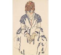 ARToPHIIU Famous Painting Picture Art Print Artwork Picture Portrait of the artists sisterAdele Harms by Egon Schiele Poster Painting Art for Home Decor 60x90cm