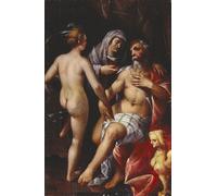 ARToPHIIU Famous Painting Picture Art Print Artwork Picture Sarah Presenting Hagar to Abraham by Bartholomaeus Spranger Poster Painting Art for Home Decor 60x90cm