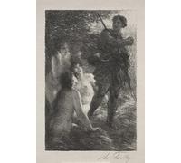 ARToPHIIU Famous Painting Picture Art Print Artwork Picture Siegfried and the Daughters of the Rhine by Ignace Henri Jean Fantin Latour Poster Painting Art for Home Decor 60x90cm