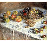 ARToPHIIU Famous Painting Picture Art Print Artwork Picture Still Life Apples and Grapes by Claude Monet Poster Painting Art for Home Decor 60x90cm