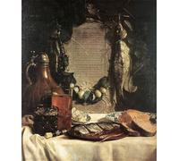 ARToPHIIU Famous Painting Picture Art Print Artwork Picture Still-life in Praise of the Pickled Herring by De Bray Poster Painting Art for Home Decor 60x90cm