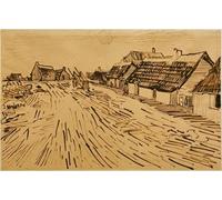 ARToPHIIU Famous Painting Picture Art Print Artwork Picture Sunlit Houses in Les Saintes-maries-de-la-mer by Vincent Van Gogh Poster Painting Art for Home Decor 60x90cm