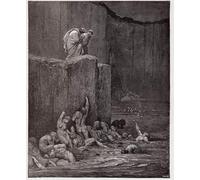 ARToPHIIU Famous Painting Picture Art Print Artwork Picture the Divine Comedy by Gustave Dore Poster Painting Art for Home Decor 60x90cm