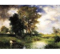 ARToPHIIU Famous Painting Picture Art Print Artwork Picture the Passing Storm by Thomas Moran Poster Painting Art for Home Decor 60x90cm
