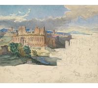 ARToPHIIU Famous Painting Picture Art Print Artwork Picture the Ruins of the Imperial Palaces by Carl Rottmann Poster Painting Art for Home Decor 60x90cm