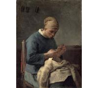 ARToPHIIU Famous Painting Picture Art Print Artwork Picture the Seamstress by Jean Francois Millets Poster Painting Art for Home Decor 60x90cm
