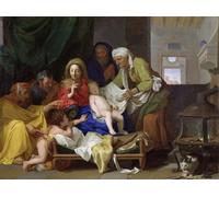 ARToPHIIU Famous Painting Picture Art Print Artwork Picture the Sleep of the Infant Jesus by Charles Le Brun Poster Painting Art for Home Decor 60x90cm