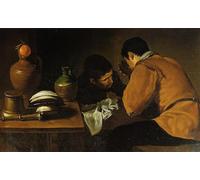 ARToPHIIU Famous Painting Picture Art Print Artwork Picture Two Young Men At a Table by Diego Rodriguez De Silva Velazquez Poster Painting Art for Home Decor 60x90cm