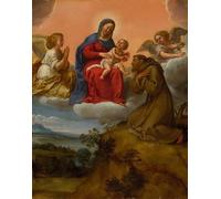 ARToPHIIU Famous Painting Picture Art Print Artwork Picture Virgin and Child Adored by Francesco Albani Poster Painting Art for Home Decor 60x90cm