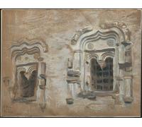 ARToPHIIU Famous Painting Picture Art Print Artwork Picture Windows of a House Pskov by Nicholas Roerich Poster Painting Art for Home Decor 60x90cm