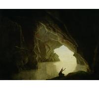 ARToPHIIU Famous Painting Picture Art Print Canvas Prints Art a Grotto in the Gulf of Salernum with the Figure of Julia Banished Fromexh by Wright of Derby Oil Painting Artwork for Home Decor 60x90cm