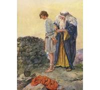 ARToPHIIU Famous Painting Picture Art Print Canvas Prints Art Abraham Binds Isaac As a Sacrifice by Charles Edmund Brock Oil Painting Artwork for Home Decor 60x90cm
