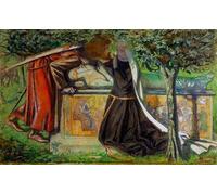 ARToPHIIU Famous Painting Picture Art Print Canvas Prints Art Arthur’s Tomb by Dante Gabriel Charles Rossetti Oil Painting Artwork for Home Decor 60x90cm