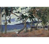 ARToPHIIU Famous Painting Picture Art Print Canvas Prints Art At the Seashore Martinique Par Gauguin Paul Eugene Henri by Paul Gauguin Oil Painting Artwork for Home Decor 60x90cm
