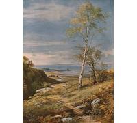 ARToPHIIU Famous Painting Picture Art Print Canvas Prints Art Autumn in the Isle of Arran by Macwhirter Oil Painting Artwork for Home Decor 60x90cm