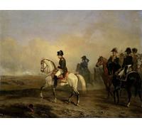 ARToPHIIU Famous Painting Picture Art Print Canvas Prints Art Emperor Napoleon I And His Staff on Horseback by Horace Vernet Oil Painting Artwork for Home Decor 60x90cm