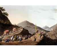 ARToPHIIU Famous Painting Picture Art Print Canvas Prints Art Exodus on the Roads of the Balkans Mountains in Views in the Ottoman Dominions by Mayer Oil Painting Artwork for Home Decor 60x90cm
