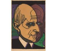 ARToPHIIU Famous Painting Picture Art Print Canvas Prints Art Head by Ernst Ludwig Kirchner Oil Painting Artwork for Home Decor 60x90cm