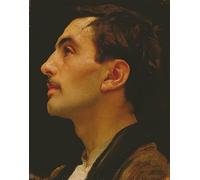ARToPHIIU Famous Painting Picture Art Print Canvas Prints Art Head of an Italian Model by Frederic Leighton Oil Painting Artwork for Home Decor 60x90cm