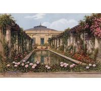 ARToPHIIU Famous Painting Picture Art Print Canvas Prints Art Lily Pond Winter Gardens and Pavilion Weston Super Mare by Alfred Robert Quinton Oil Painting Artwork for Home Decor 60x90cm