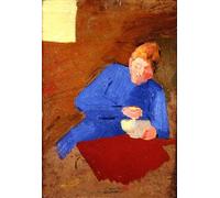 ARToPHIIU Famous Painting Picture Art Print Canvas Prints Art Marie Holding a Bowl by Edouard Vuillard Oil Painting Artwork for Home Decor 60x90cm