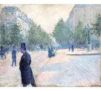 ARToPHIIU Famous Painting Picture Art Print Canvas Prints Art Place Saint Augustin Misty Weather by Gustave Caillebotte Oil Painting Artwork for Home Decor 60x90cm