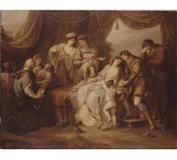 ARToPHIIU Famous Painting Picture Art Print Canvas Prints Art Poisoned Eleanor by Angelica Kauffmann Oil Painting Artwork for Home Decor 60x90cm
