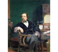 ARToPHIIU Famous Painting Picture Art Print Canvas Prints Art Portrait of Charles Dickens by William Powell Frith Oil Painting Artwork for Home Decor 60x90cm