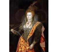 ARToPHIIU Famous Painting Picture Art Print Canvas Prints Art Portrait of Elizabeth I in Ballet Costume As Iris Rainbow Portrait by George Peter Alexander Healy for Home Decor 60x90cm