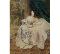 ARToPHIIU Famous Painting Picture Art Print Canvas Prints Art Portrait of Maria B eva with Daughter Maria by Karl Pavlovich Bryullov Oil Painting Artwork for Home Decor 60x90cm